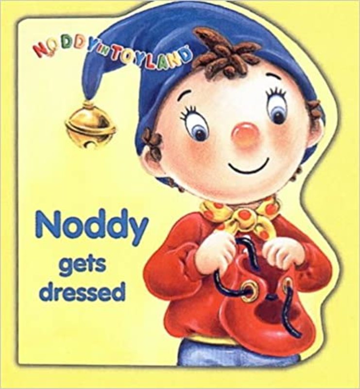 Book cover for "Noddy Gets Dressed" by Enid Blyton