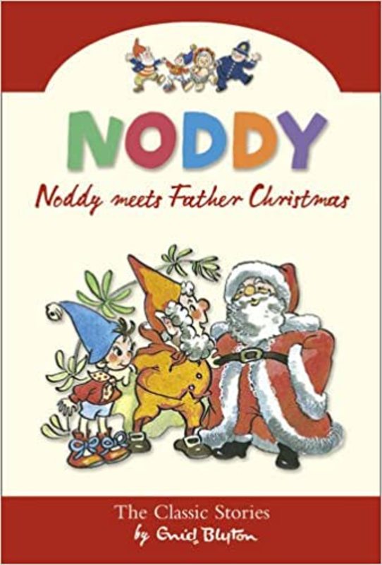 Book cover for "Noddy Meets Father Christmas" by Enid Blyton