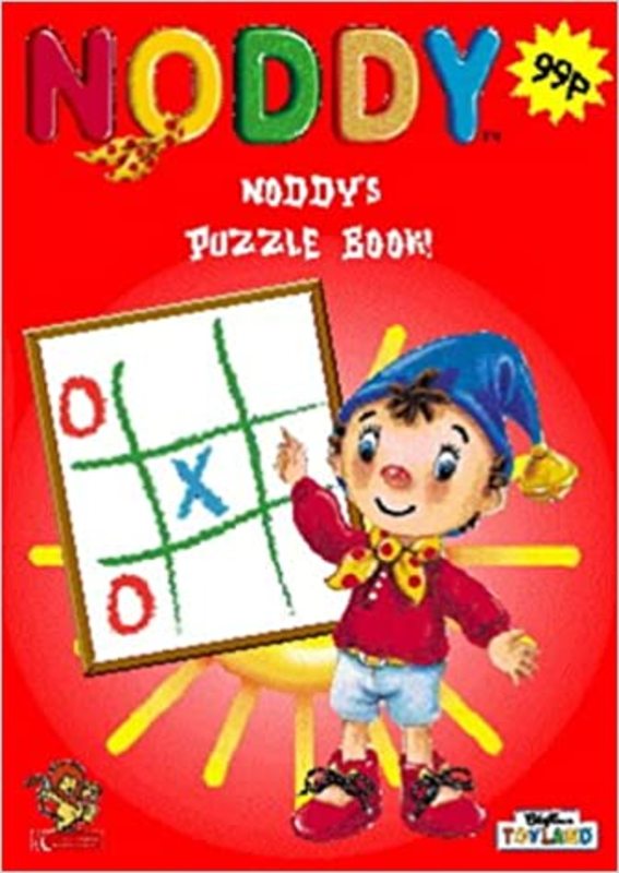 Book cover for "Noddy's Puzzles Book" by Enid Blyton