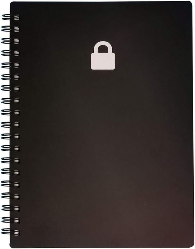 Book cover for "Nokingo Spiral Password Book with Tabs" by Nokingo