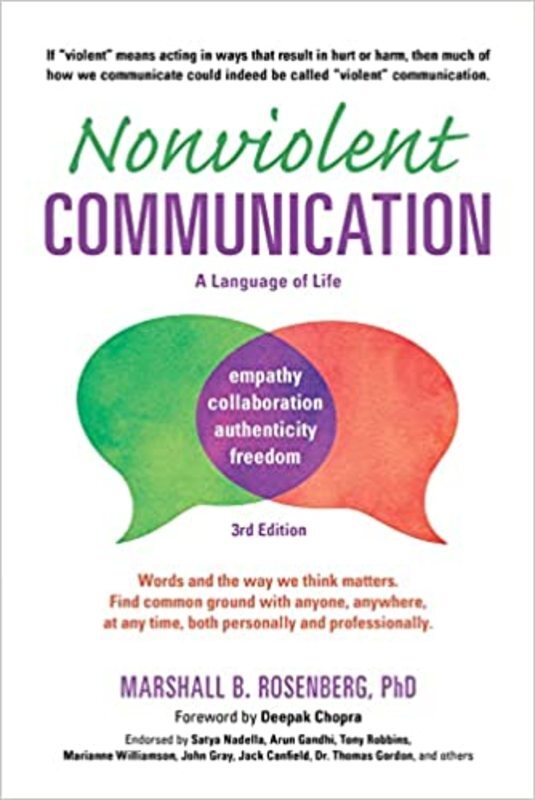 Book cover for "Nonviolent Communication" by Marshall B. Rosenberg