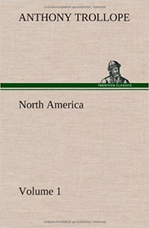 Book cover for "North America" by Anthony Trollope