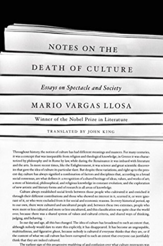 Book cover for "Notes on the Death of Culture" by Mario Vargas Llosa
