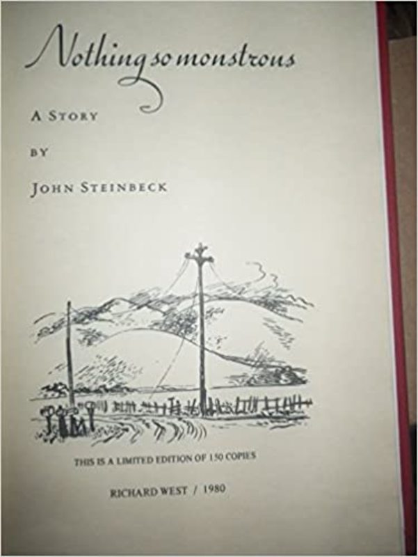 Book cover for "Nothing So Monstrous" by John Steinbeck