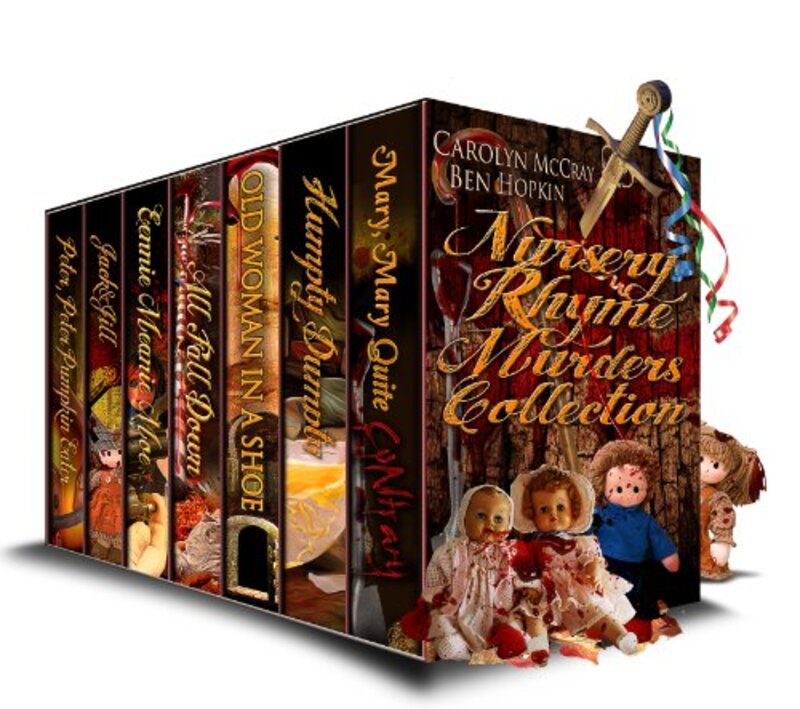 Book cover for "Nursery Rhyme Murders Collection" by Carolyn McCray