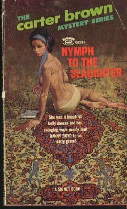 Book cover for "Nymph to the Slaughter" by Carter Brown