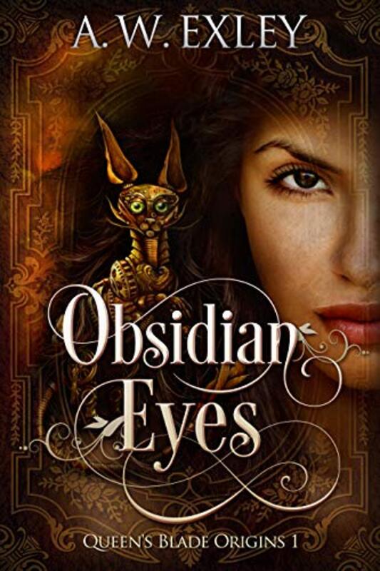 Book cover for "Obsidian Eyes" by AW Exley