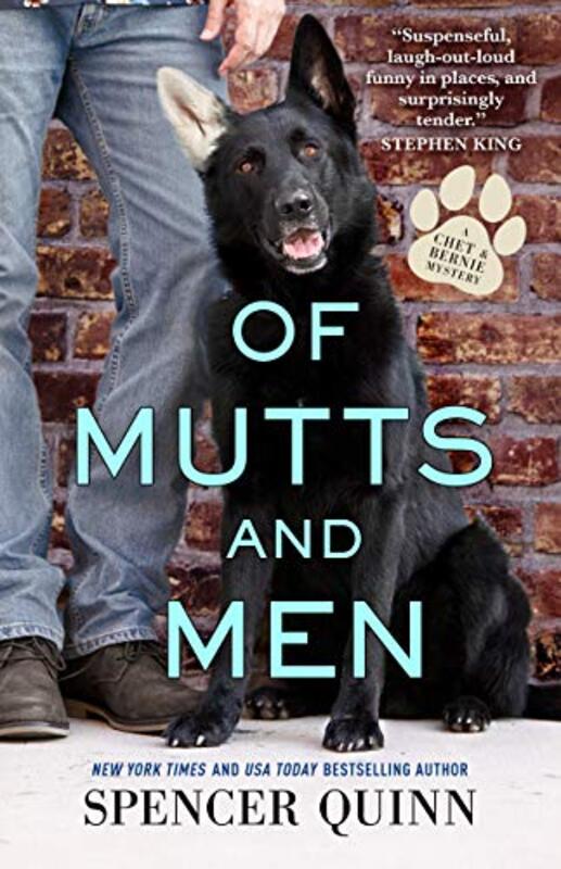 Book cover for "Of Mutts and Men" by Spencer Quinn