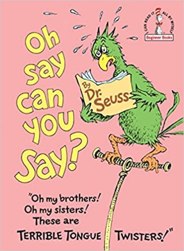 Book cover for "Oh Say Can You Say?" by Dr. Seuss