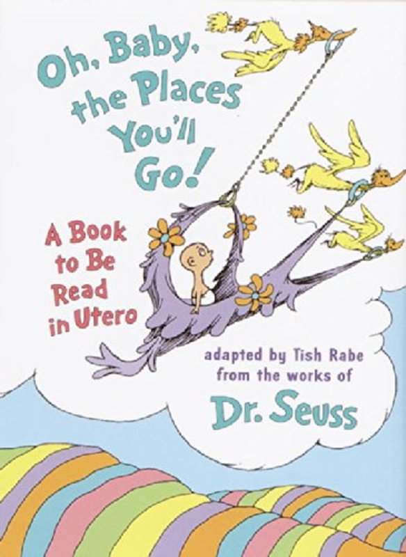 Book cover for "Oh, Baby, the Places You'll Go!" by Tish Rabe