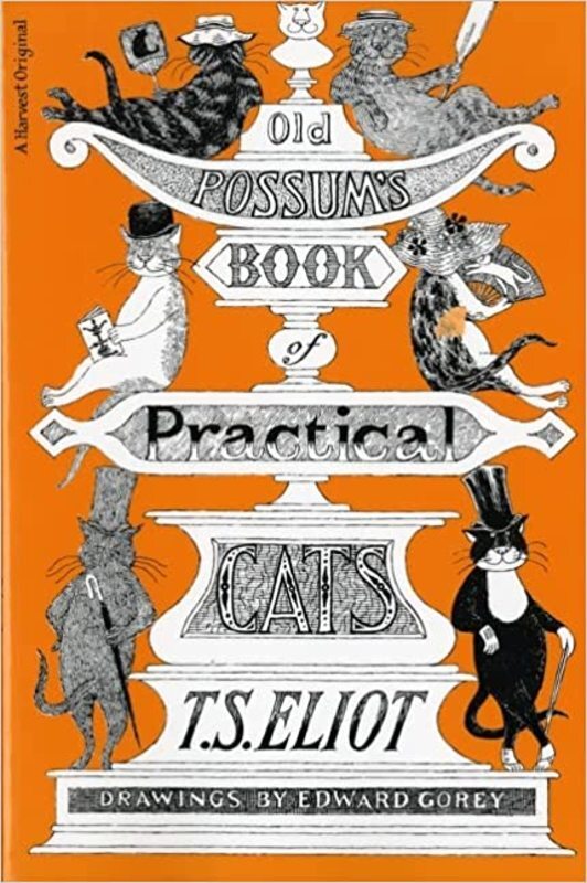 Book cover for "Old Possum's Book Of Practical Cats" by T. S. Eliot