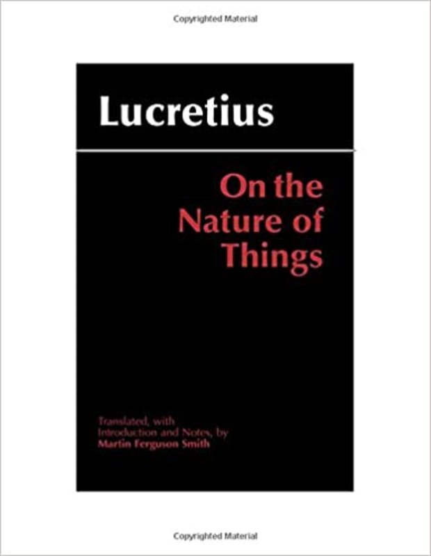Book cover for "On the Nature of Things" by Lucretius