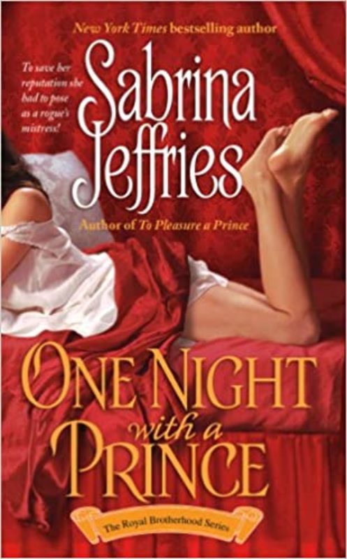 Book cover for "One Night With a Prince" by Sabrina Jeffries