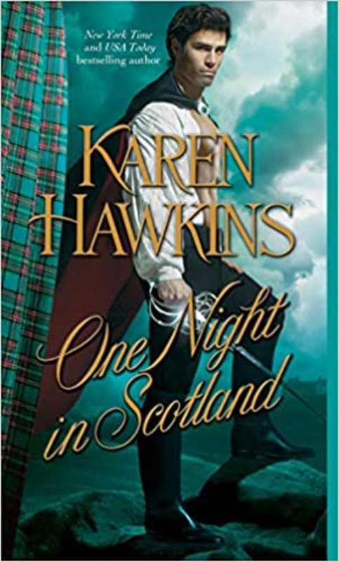 Book cover for "One Night in Scotland" by Karen Hawkins