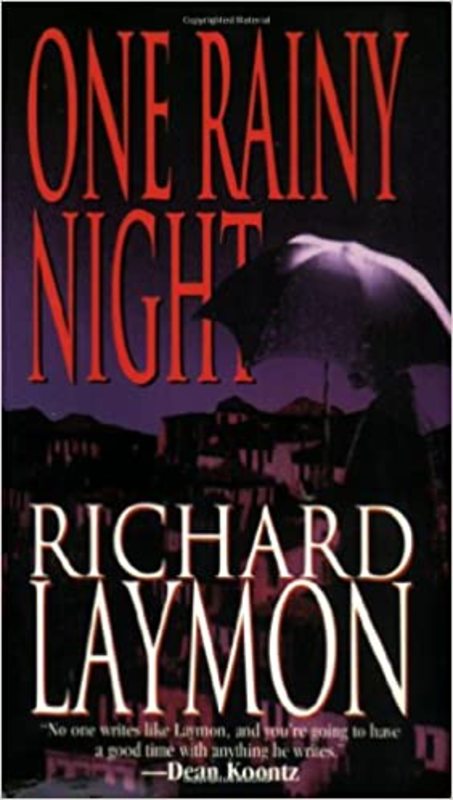 Book cover for "One Rainy Night" by Richard Laymon