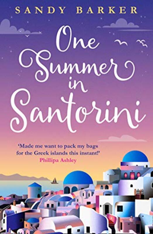 Book cover for "One Summer in Santorini" by Sandy Barker