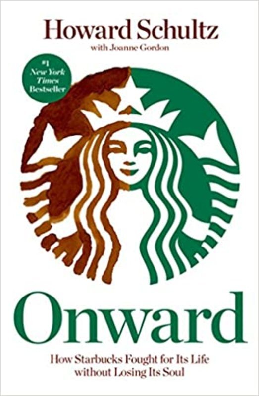 Book cover for "Onward" by Howard Schultz