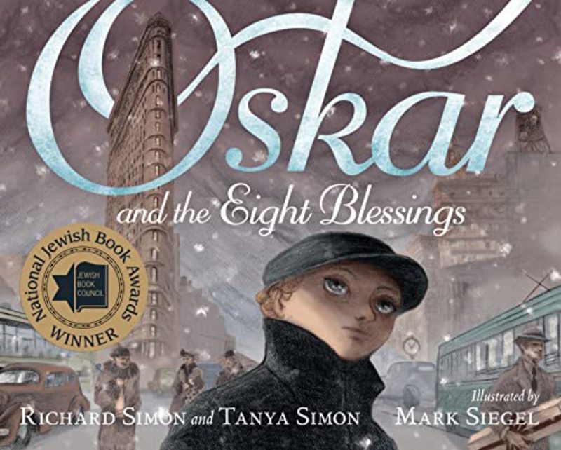 Book cover for "Oskar and the Eight Blessings" by TR Simon