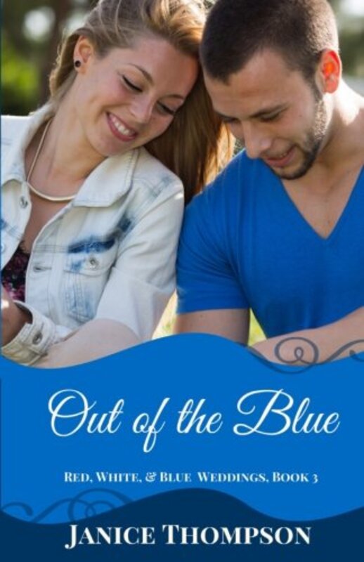 Book cover for "Out of the Blue" by Janice Thompson