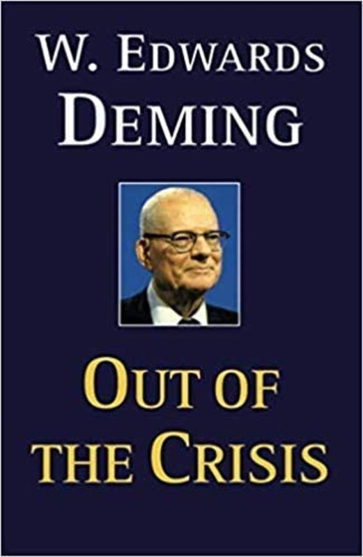 Book cover for "Out of the Crisis" by W. Edwards Deming