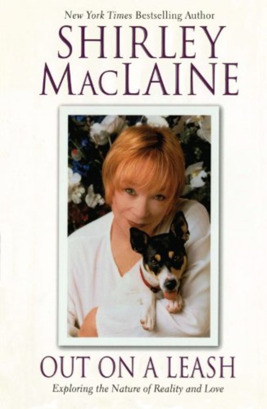 Book cover for "Out on a Leash" by Shirley MacLaine