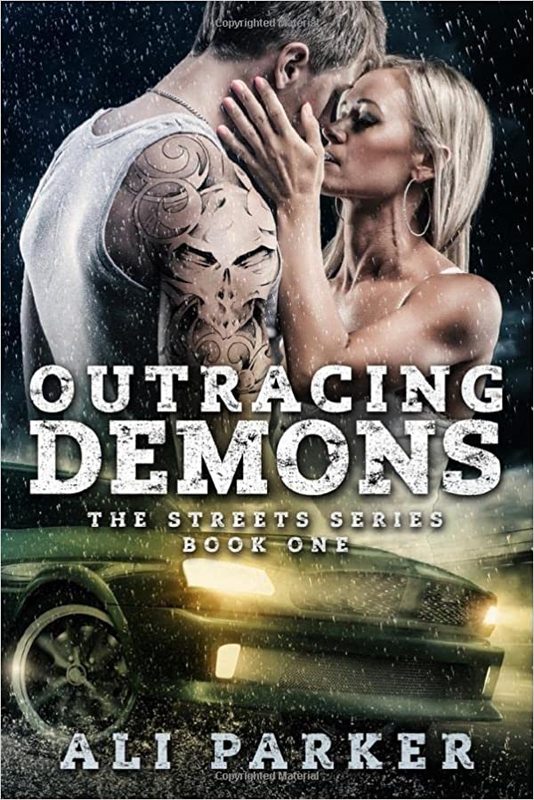 Book cover for "Outracing Demons" by Ali Parker