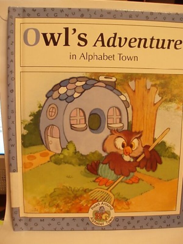 Book cover for "Owl's Adventure in Alphabet Town" by Laura Alden
