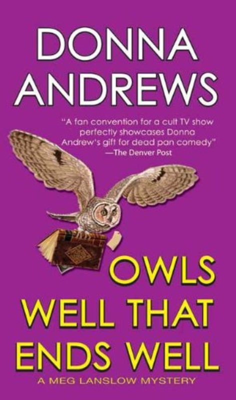 Book cover for "Owls Well That Ends Well" by Donna Andrews