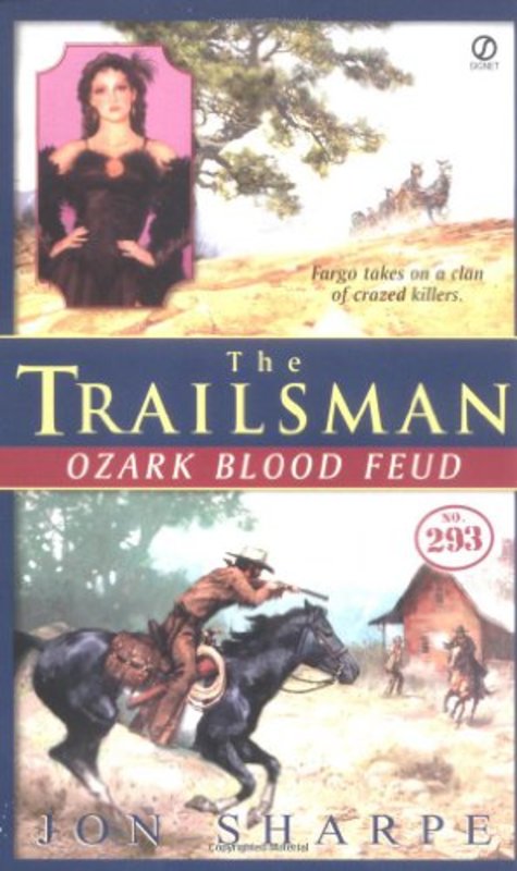 Book cover for "Ozark Blood Feud" by Jon Sharpe