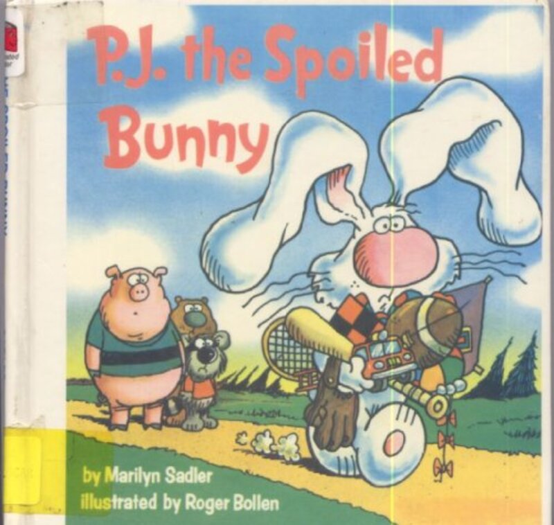 Book cover for "P.J. The Spoiled Bunny" by Marilyn Sadler