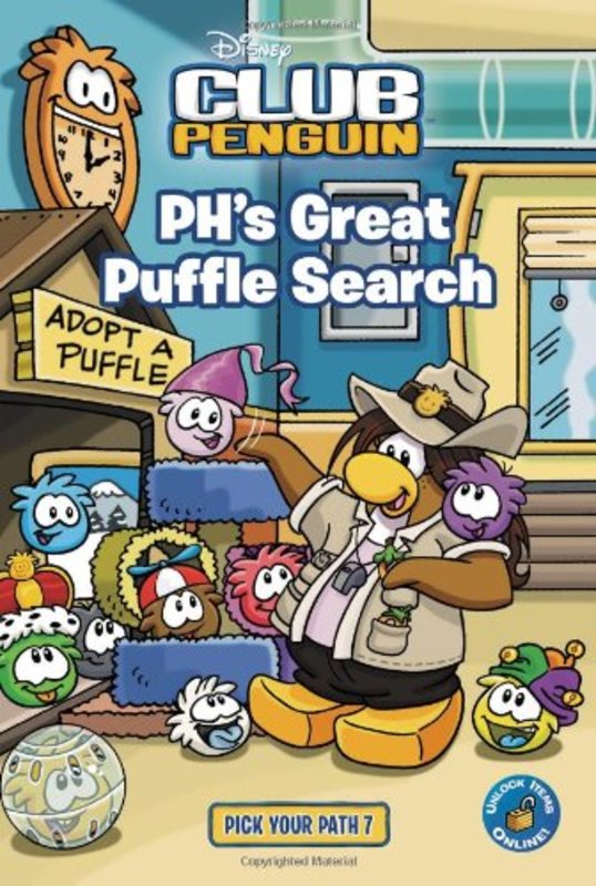 Book cover for "PH's Great Puffle Search" by Tracey West