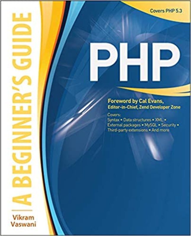 Book cover for "PHP" by Vikram Vaswani