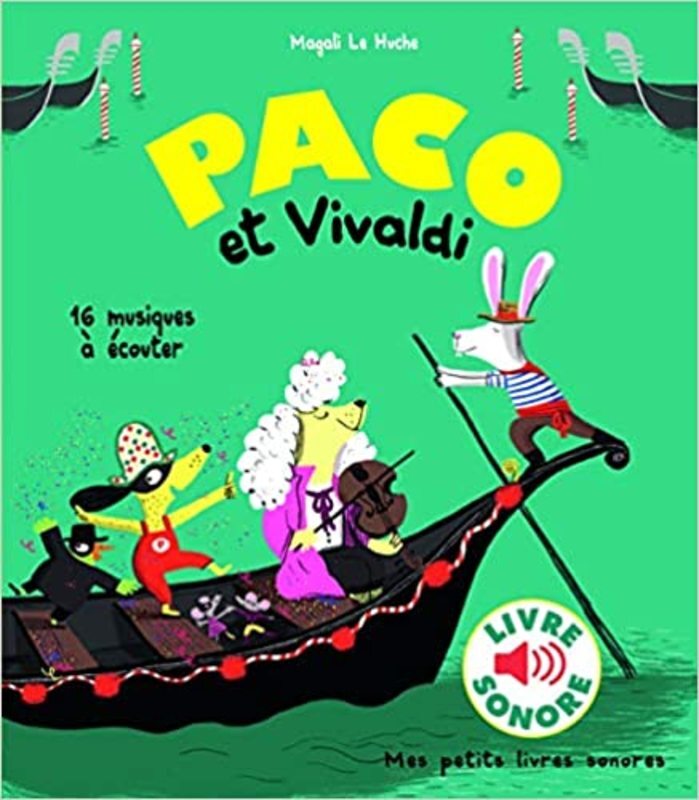 Book cover for "Paco et Vivaldi" by Magali Le Huche