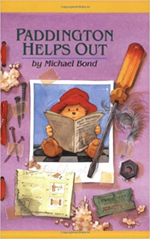 Book cover for "Paddington Helps Out" by Michael Bond