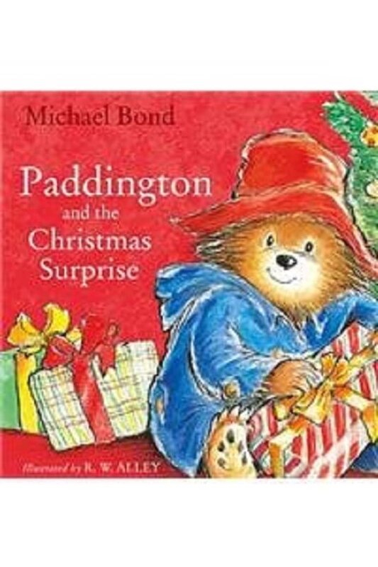Book cover for "Paddington and the Christmas Surprise" by Michael Bond