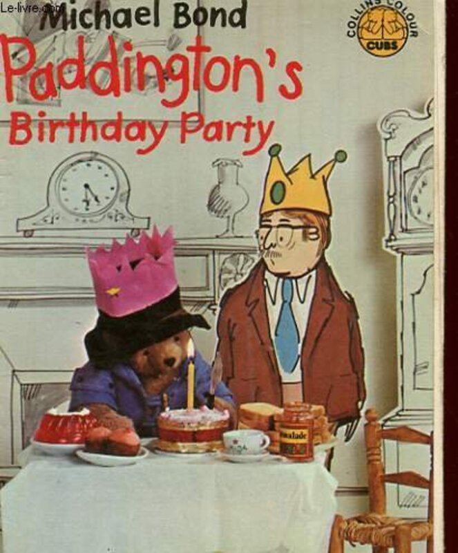 Book cover for "Paddington's Birthday Party" by Michael Bond