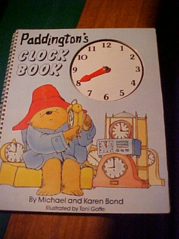 Book cover for "Paddington's Clock Book" by Michael Bond