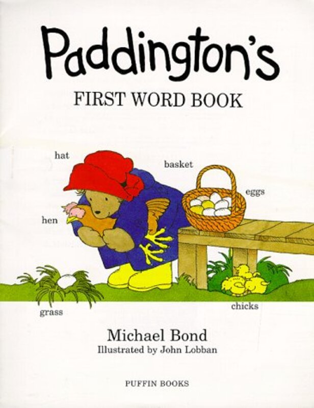 Book cover for "Paddington's First Word Book" by Michael Bond