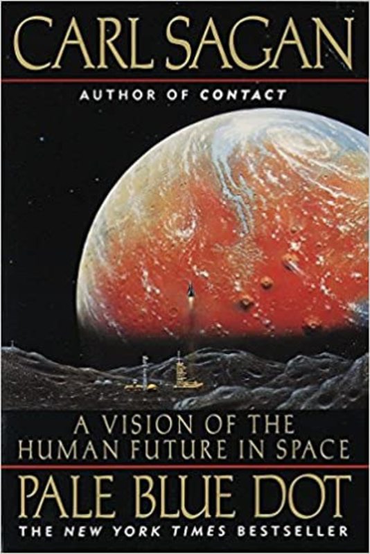 Book cover for "Pale Blue Dot" by Carl Sagan