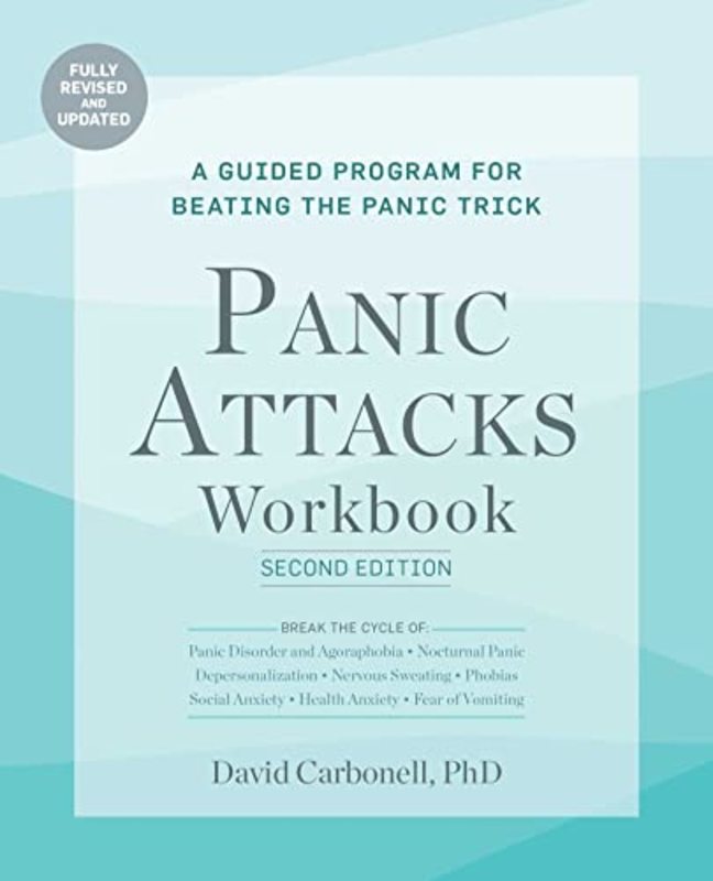 Book cover for "Panic Attacks Workbook" by David Carbonell