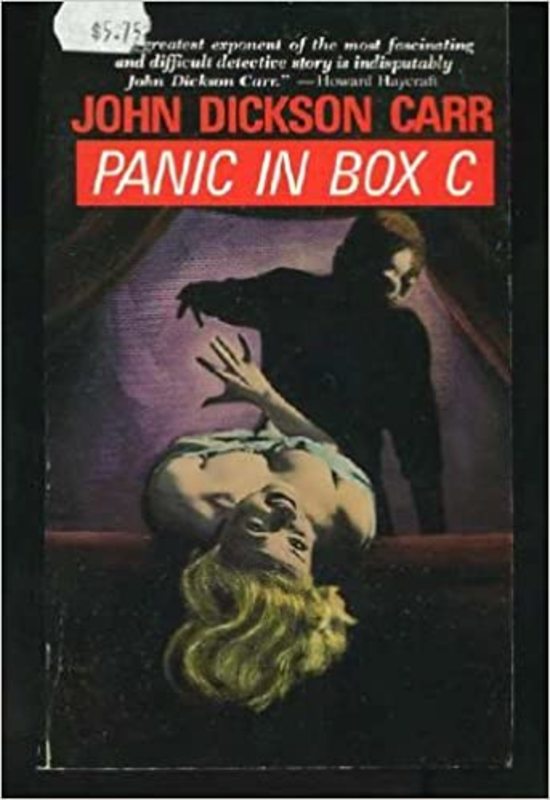 Book cover for "Panic in Box C" by John Dickson Carr