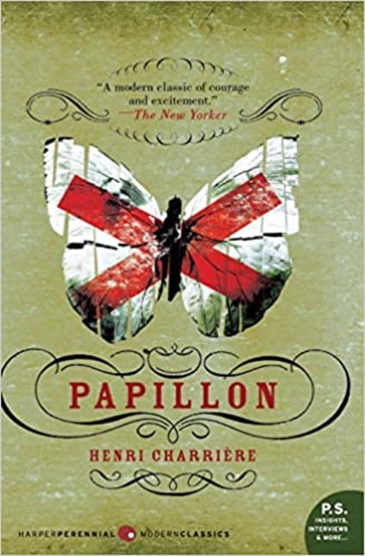 Book cover for "Papillon" by Henri Charriere