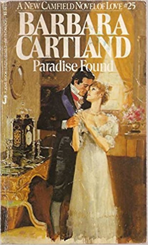 Book cover for "Paradise Found" by Barbara Cartland