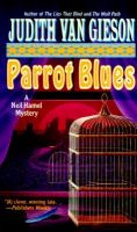 Book cover for "Parrot Blues" by Judith Van Gieson