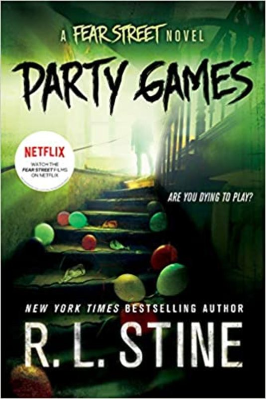 Book cover for "Party Games" by R.L. Stine