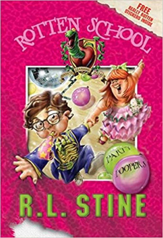 Book cover for "Party Poopers" by RL Stine