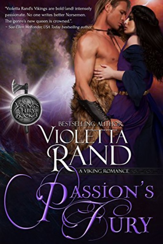 Book cover for "Passion's Fury" by Violetta Rand