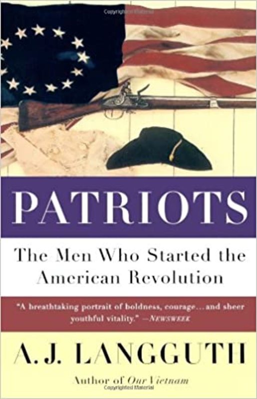 Book cover for "Patriots" by A.J. Langguth