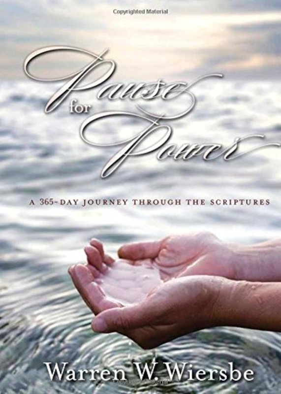 Book cover for "Pause for Power: A 365-Day Journey through the Scriptures" by Warren W Wiersbe