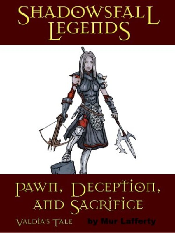 Book cover for "Pawn, Deception, and Sacrifice" by Mur Lafferty